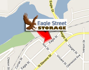 Rhinelander WI storage rentals map for Eagle Street Storage location